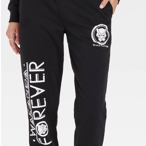 Marvel swear pants Wakanda forever Black Panther sweat pants.